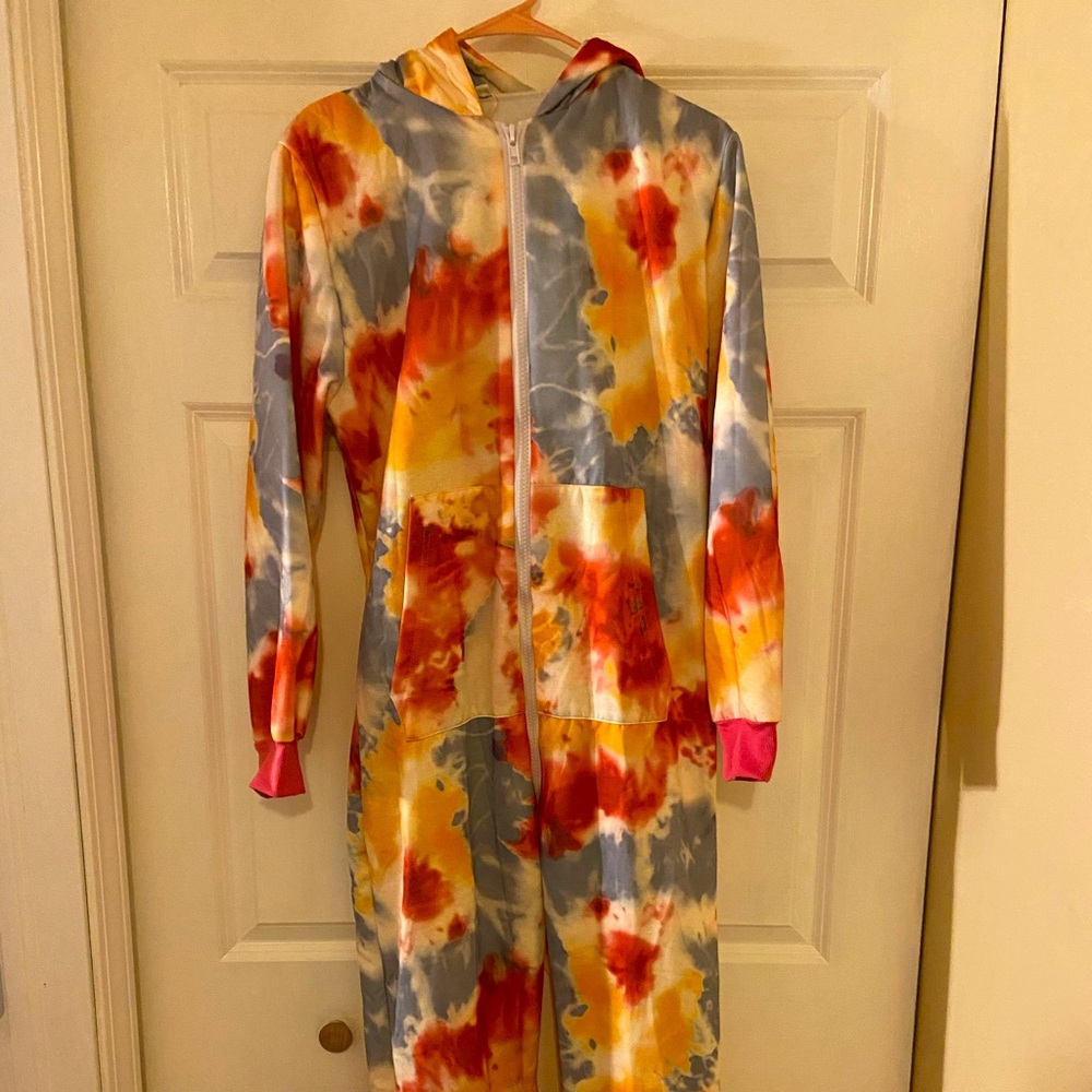 Tie Dye Hooded Onesie (fits like M)